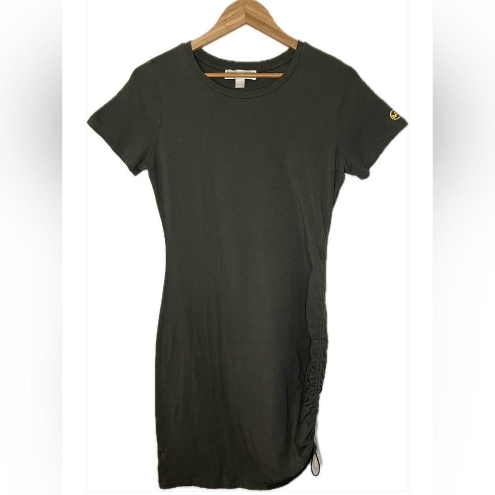 Michael Kors Women’s size Medium Olive Green tee shirt Midi Dress